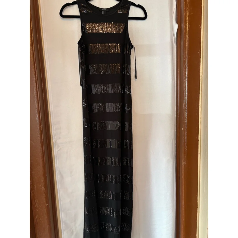Women's Forever 21 Maxi Dress Size Unspecified Black Sequin - Picture 2 of 4